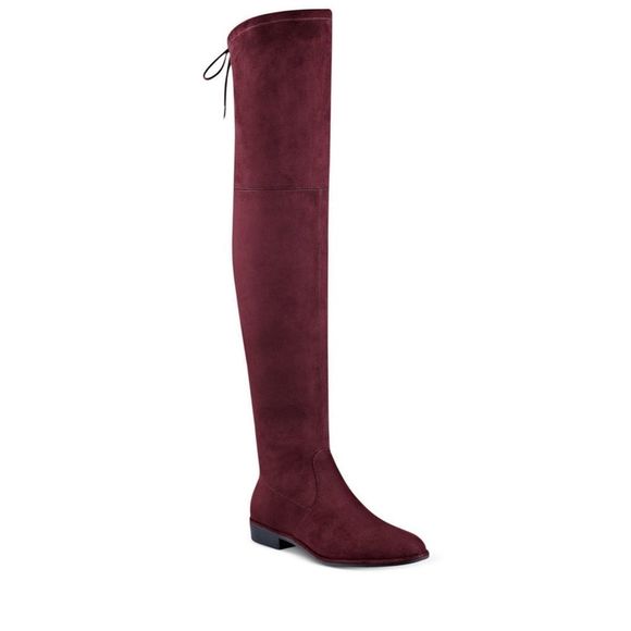 Marc Fisher Humor Burgundy Over-The-Knee Boots - Picture 1 of 6